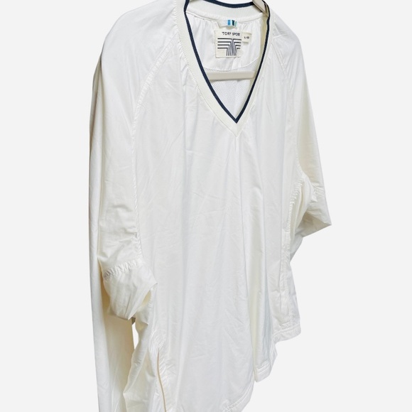 TORY SPORT Beige V-neck windbreaker Sz L - Picture 3 of 5